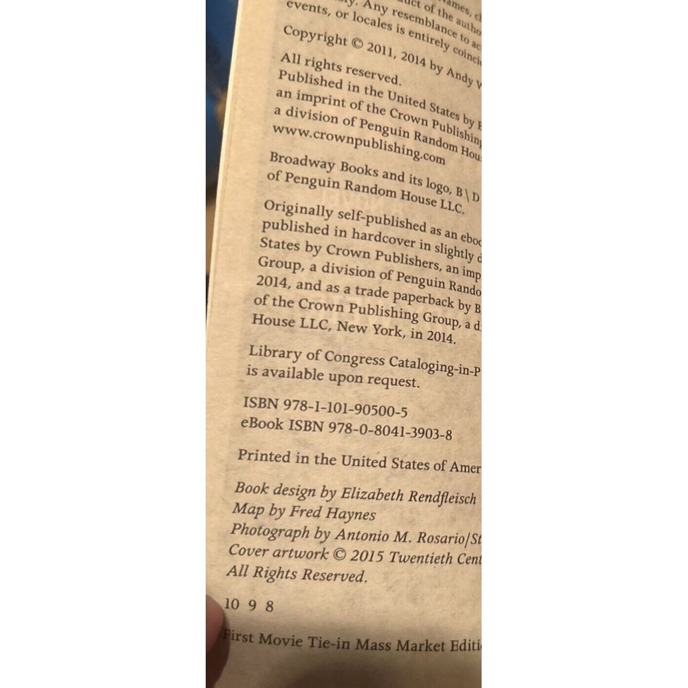 The Martian by Andy Weir (2015, Paperback, Movie Tie-In) NEW Good Condition - Picture 7 of 7